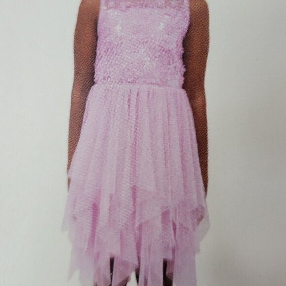 NWT! Nordstrom Zunie Girl Dress Girl's Purple Floral Knee Length Occasion. - Picture 4 of 6